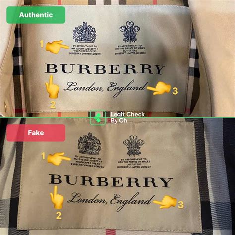 fake versus real burberry kensington|Burberry coat false.